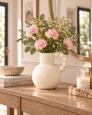 Modern Round Decorative Flower Vase for Living Room, Bedroom, Kitchen & Table Decor