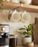 Under-Shelf Mug Holder with 6 Hooks