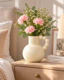 Modern Round Decorative Flower Vase for Living Room, Bedroom, Kitchen & Table Decor