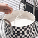 BLACK AND WHITE FOOD CONTAINER