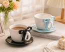 Bow Tie Espresso Cup & Saucer – Black