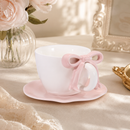 Bow Tie Espresso Cup & Saucer – Black