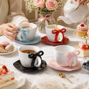 Bow Tie Espresso Cup & Saucer – Black