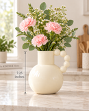 Modern Round Decorative Flower Vase for Living Room, Bedroom, Kitchen & Table Decor