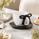 Bow Tie Espresso Cup & Saucer – Black