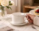 Classic White Coffee Cup & Saucer