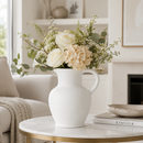 Matte White Ceramic Pitcher Vase