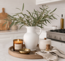 Matte White Ceramic Pitcher Vase