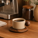 Nordic Mug with Wooden Saucer