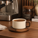 Nordic Mug with Wooden Saucer