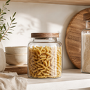 Glass Storage Jars with Wooden Lids – 1.2 L & 2 L