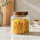 Glass Storage Jars with Screw-On Wooden Lids – 1.2 L & 2 L
