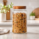 Glass Storage Jars with Screw-On Wooden Lids – 1.2 L & 2 L