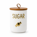 Ceramic Storage Canister with Wooden Lid – Coffee, Tea or Sugar