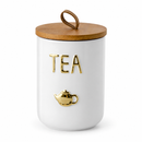 Ceramic Storage Canister with Wooden Lid – Coffee, Tea or Sugar