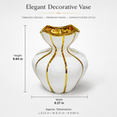Elegant White & Gold Decorative Vase