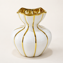 Elegant White & Gold Decorative Vase