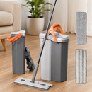 Detachable Flat Mop & Bucket Set – Compact Storage, Hands-Free Wringing, Reusable Microfiber Pads