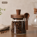 Glass Storage Jar with Wooden Lid & Spoon – 400 ml, 600 ml or 800 ml