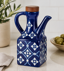 Mediterranean Blue Ceramic Oil & Vinegar Cruet
