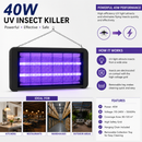 40W UV Electric Bug Zapper with Hanging Chain
