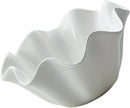 WITHE CERAMIC IRREGULAR SALAD BOWL