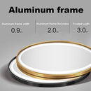 Smart round mirror with led lighting and time