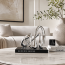 Modern Abstract Metallic Sculpture – Gold or Silver