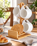 Bamboo Mug Tree & Saucer Organizer