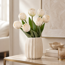 Real Touch Artificial Tulip Bouquet – 7-Stem Faux Double Tulips for Vase