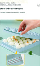 Round Ice Cube Tray with Lid & Bin Ice Ball Maker