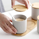 Grained seasoning jar (two)