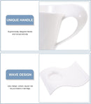ELEGANT WAVE COFFEE MUG & PLATE