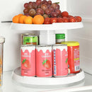 2-Tier Rotating Seasoning Holder 360 Degree Spice Jar Storage