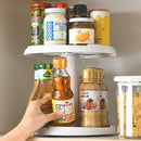 2-Tier Rotating Seasoning Holder 360 Degree Spice Jar Storage