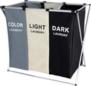 Large Laundry Hamper 3 Compartments
