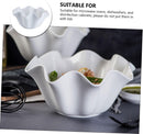 WITHE CERAMIC IRREGULAR SALAD BOWL