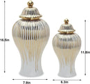 Modern Ceramic Ginger Jar Vase with Lid