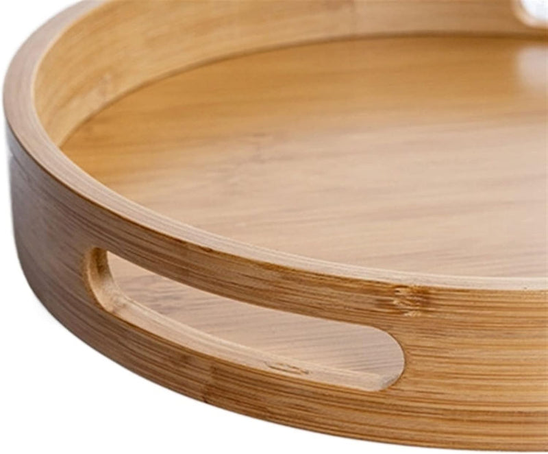 WOODEN ROUND TRAY