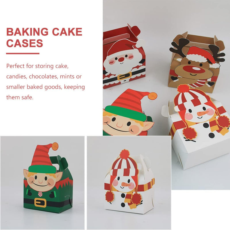 4pcs Muffin Christmas Paper Candy Box