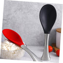 STAINLESS STEEL RICE SPOON_BLACK SILICONE RICE SPOON