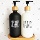 Dishes  hands  soap