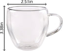 Glass Cup Tea 80 ml, double layer glass mug, taza de doble fondo, individual