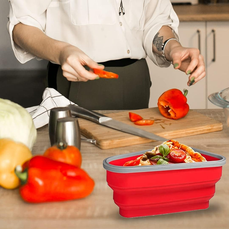 Reusable Pizza Storage Container with 5 Microwavable Serving Trays