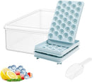 Round Ice Cube Tray with Lid & Bin Ice Ball Maker