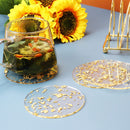 YELLOW FLORAL AND GOLD LEAF EYELASH CASE