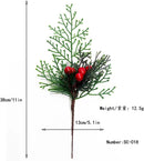 Christmas Artificial Berry Picks with Pine Cones & Greenery – 10 Pcs Holiday Decoration Stems