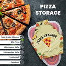 Reusable Pizza Storage Container with 5 Microwavable Serving Trays