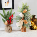 Christmas Tree Potted Plants with Stable