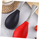 STAINLESS STEEL RICE SPOON_BLACK SILICONE RICE SPOON